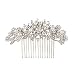 Fairy Moda Vintage Wedding Hair Accessories for Brides Crystal Simulated Pearl Bridal Hair Comb Women