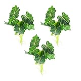 Sosoport Decoración de Mesa con Tallos de Artificiales de Seda Realistas Ramas Verdes para Hogar y Bodas de Plantas Simuladas Resistentes al Desgaste