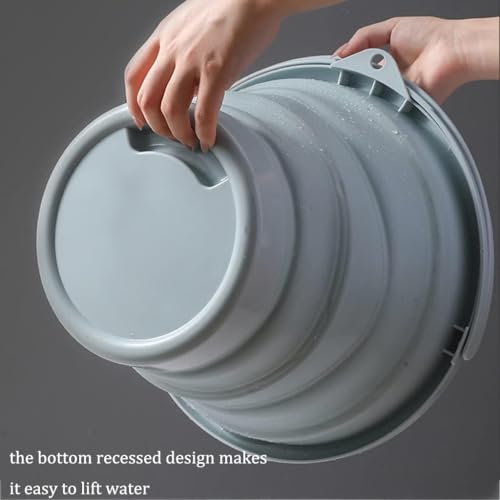 KZXCVS 2 Set Falteimer 5 Liter,Putzeimer 5l Faltbarer Eimer Putzeimer Falteimer Eimer Sandspielzeug Faltbar Reise Silikon Faltbarer Sandeimer für Kinder, Bucket für Haus Strand Camping Angeln Reisen