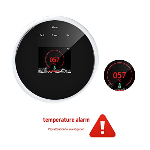 Qulable Smart Natural Gas Leak Detector,Wifi Gas Leak Sensor With Lcd Display,App Remote Monitor,Multi Functional Test Combustible Gases For Lpg,Lng,Methane & Butane #TOP5