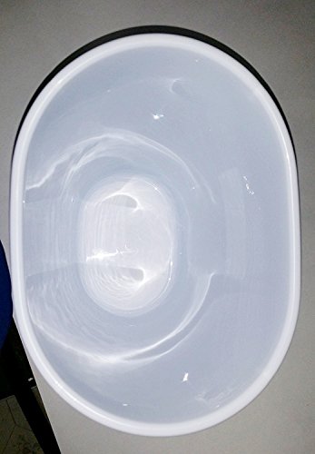 Caneca de basura ovalada pequeña 7 cuartos blanca miniatura 4