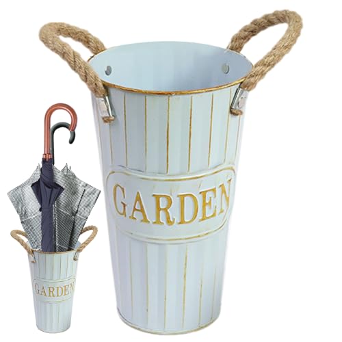 Zestivra Vintage Umbrella Stand – Openwork Umbrella Holder | Space-Efficient Floor Container with Artistic Design Crafted for Porch Entry Storage in Homes Office Hall Corners Covered Outdoor Areas