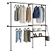 ONOTETUT Industrial Pipe Clothing Rack - Heavy Duty Wall Mounted Garment Organizer for Bedroom & Wardrobe Storage - Sturdy Hanging Rods, Multi-Purpose Design