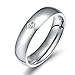 Daesar Anillo 1PC Anillo Mujer de Acero Inoxidable Solitaire Anillo Circonita Alianzas Bodapara Mujer Talla 9.5