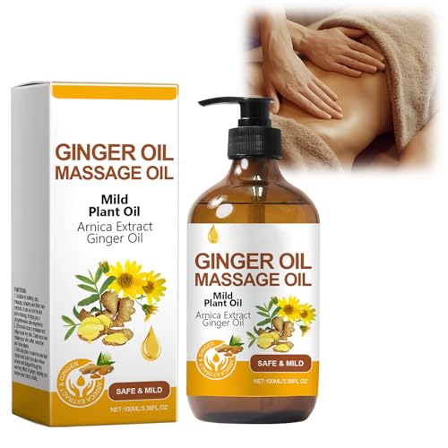 Aceites esenciales Ginger Drenaje abdominal Aceite de jengibre Peleo de jengibre de jengibre de jengibre Linfática Aceite de jengibre