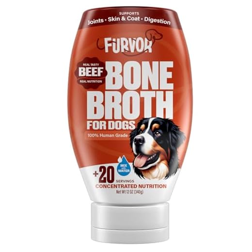 Beef Bone Broth Concentrate for Dogs - Collagen Protein Supplement - Digestion, Mobility, Coat, Immune System, Joints - Healthy Dog Food Gravy Topper - Human Grade, Made in USA (12 oz, 20 Servings)