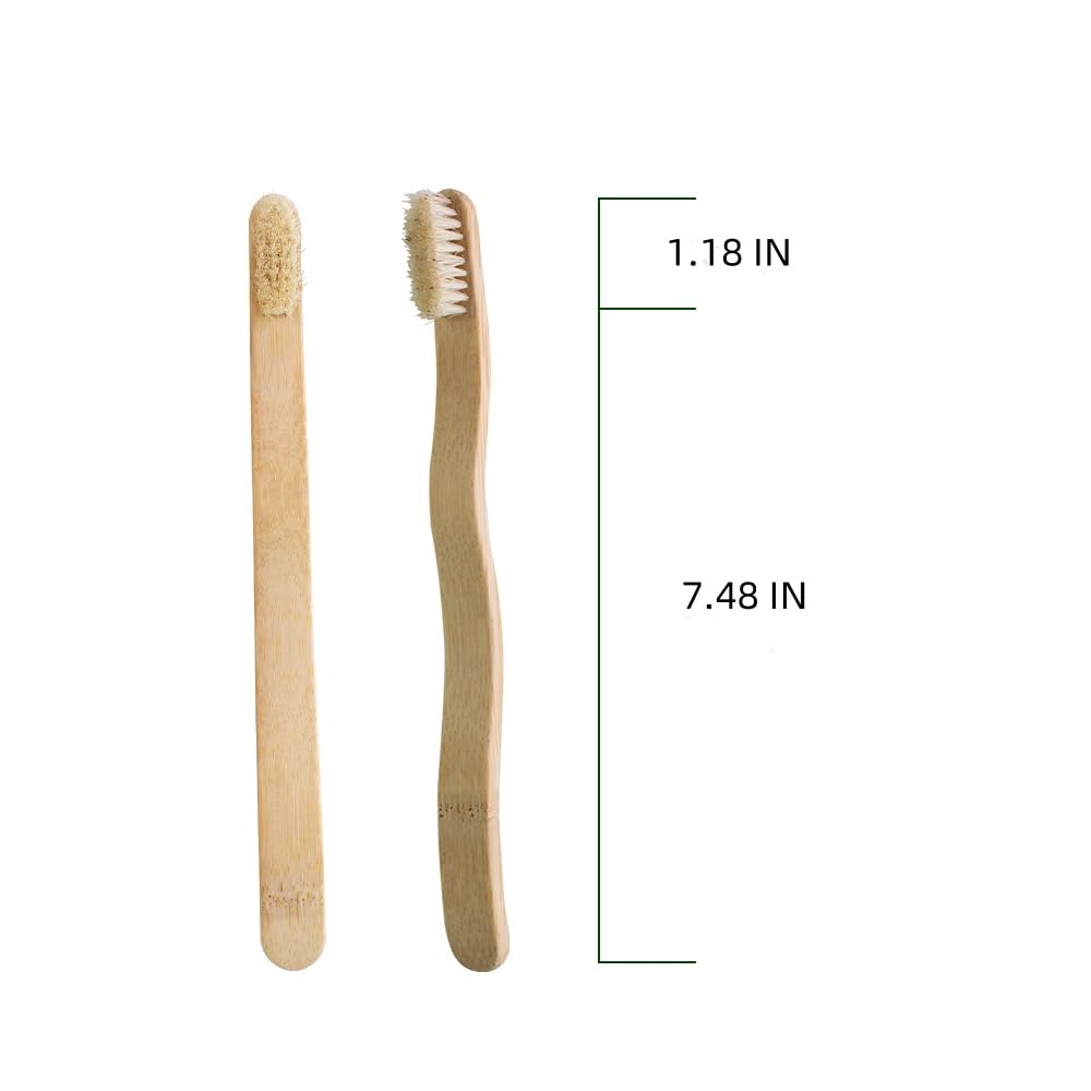 Cepillo de dientes de cerdas de jabalí y bambú, pelo de jabalí compostable y cepillo de dientes de madera ecológico, cero residuos (4)