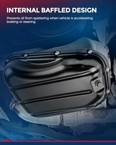 Image of KAX Engine Oil Pan Fit for Ford F-250 /F-350 /F-450 /F-550 /F-600 Super Duty | FP64A with Drain Plug & Gasket for 2011-2025 F-250 /F-350 /F-450 /F-550 Super Duty 6.7T, 2020-2024 F-600 Super Duty 6.7T