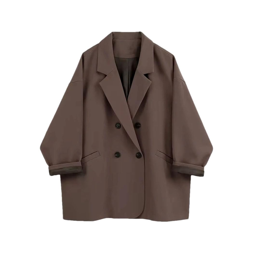 Women Oversized Korean Style Loose Fit Blazer Jacket Long Sleeve Streetwear Casual Office Outerwear