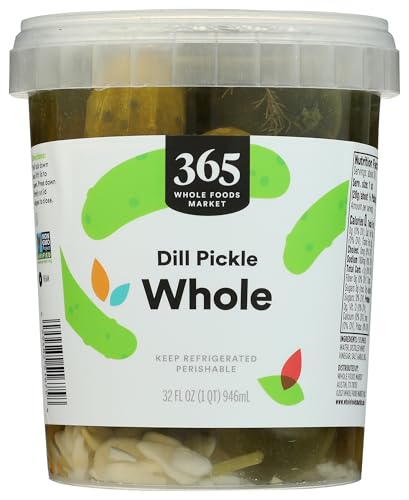 365 by Whole Foods Market Whole Dill Pickles 907g - Chilled
