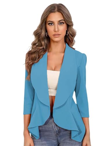 Image of KOTTY Womens Soild Regular fit 3 /4 Sleeve Formal -Casual Blazer