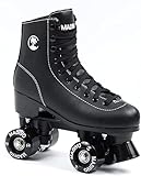 MADIVO Classic Damen Klassische Retro Rollschuhe | ABEC-7 Kugellager | Mädchen Roller Skates Inliner Inlineskates | Schwarz | Gr. 35, 36, 37, 38, 39, 40, 41 (38)