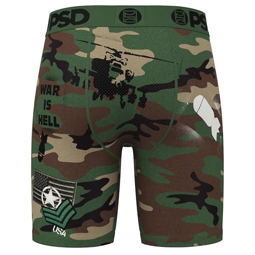 PSD Mens Boxer Briefs - Wf Bomber, 7 Inch Inseam, Moisture-Wicking, 4-Way Stretch, Boxer Briefs for Men Pack3