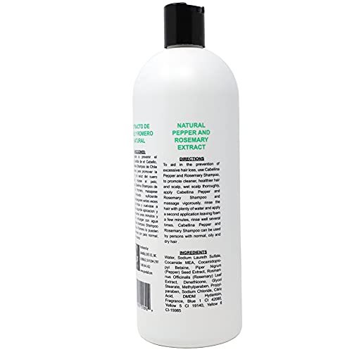 Cabellina Chile Con Romero Shampoo, Cleans And Refresh, 32 Fl Oz, Bottle #TOP3