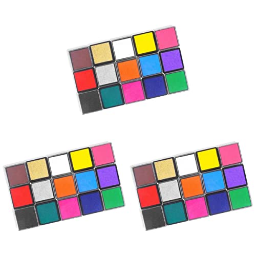 Ciieeo 3 Juegos de 15 Almohadillas de Tinta de Graffiti Almohadillas de Tinta de Escritura a Mano Almohadilla de Tinta de Disco Almohadilla de Tinta de Colores para Dedos Cover