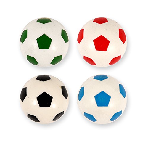 PartyPackTM 12 x Fußball-Hüpfbälle für Kindergeburtstag Jungen und Mädchen / Mitgebsel / Kindergeburtstag Gastgeschenke / Gummiball / Hüpfball / Fußball-Party-Hüpfball-Set
