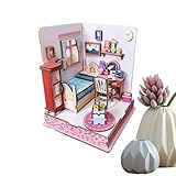 Chambre miniature : le kit maison miniature DIY offre un processus d'assemblage gratifiant avec une scène de chambre à partir de dans, avec des meubles délicats et des détails ornementaux. Cette configuration permet aux utilisateurs de créer une charmante reproduction d'une chambre de rêves, parfaite pour montrer la capacité artistique et le dévouement dans le modélisme, avec des composants bien conçus pour un résultat réaliste et agréable à exposer.