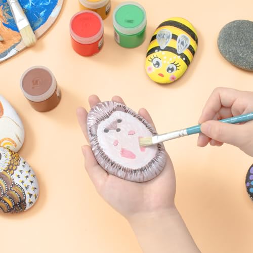 image for Simetufy 15 Pcs Large Rocks for Painting, 4-5 Inch River Rocks Paintin