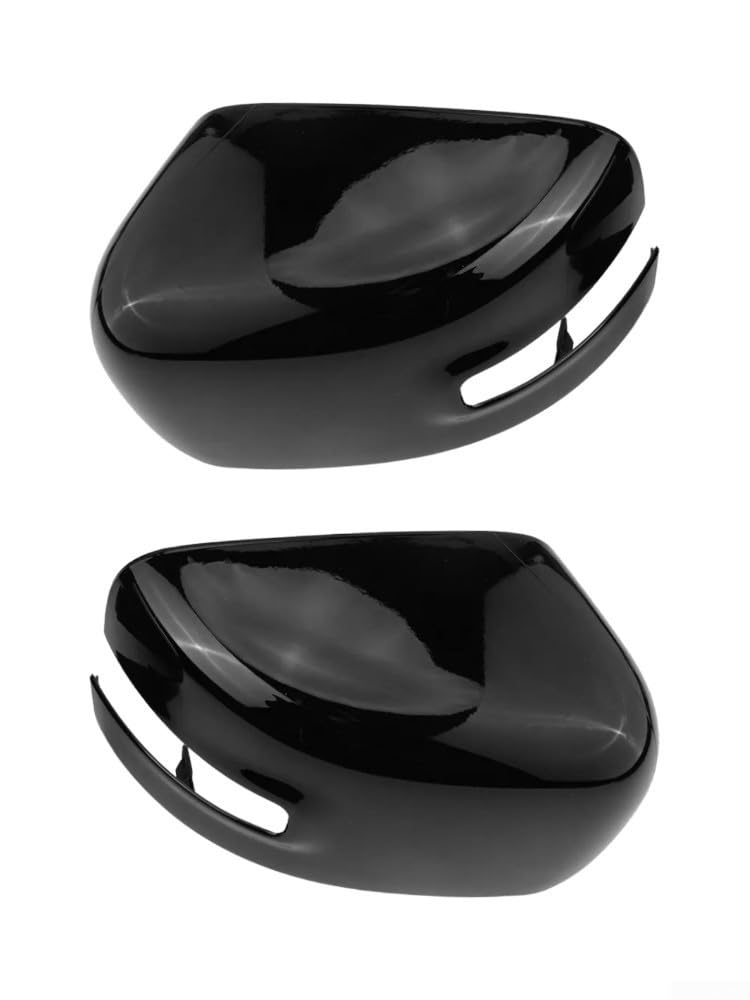 Besttoolifes Coppia di calotte per specchietto laterale di ricambio per Renegade (2015-2022), in plastica ABS nera lucida