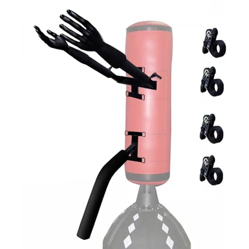 ZIMGOD Wing Chun Dummy Martial Arts Training Dummy Arms & Leg, Punching Bag/Fence/Pillar Kung Fu Trainer, Adjustable Wing Chun Dummies with 4 Retainer, Indoor Gym Device