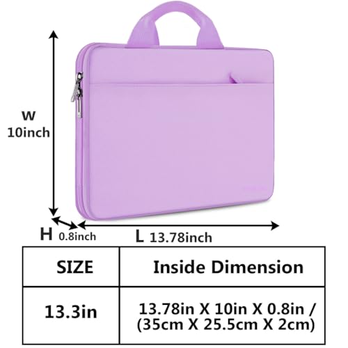 Image of Hseok Laptop Sleeve 13-14 Inch Case Briefcase Compatible with MacBook Neo Pro 14 M5 /M4 /M3 /M2 /M1, All Models 13.3 Mac Air /Pro, XPS 13 14, Most Popular 13 inch-14 inch Notebooks,L01P01