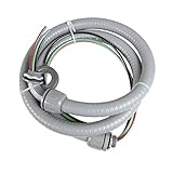 Conjunto de látigo eléctrico de CA de 3/4 pulgadas x 6 pies, conducto eléctrico hermético a líquidos no metálico y kit de látigo de conexión de aire acondicionado de calibre 8
