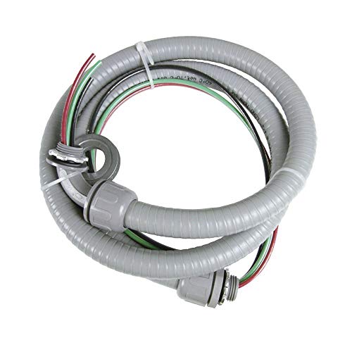 Electrical AC Whip Assembly -1/2" x 6ft Non-Metallic Liquid Tight Electrical Conduit and 10 Gauge Wire A/C Hook-up Whip Kit by long term - Used condition - US$24.41