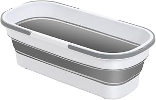 Large Flat Mop, Lazy Person's Self-Washing Flat Mop, 60 Rotating Dust Mop with Dewatering ScraperWet and Dry Use (White Bucket)