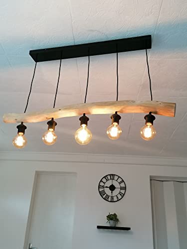 Lustre Cyle en bois flotté, suspension luminaire en bois flotté, ...