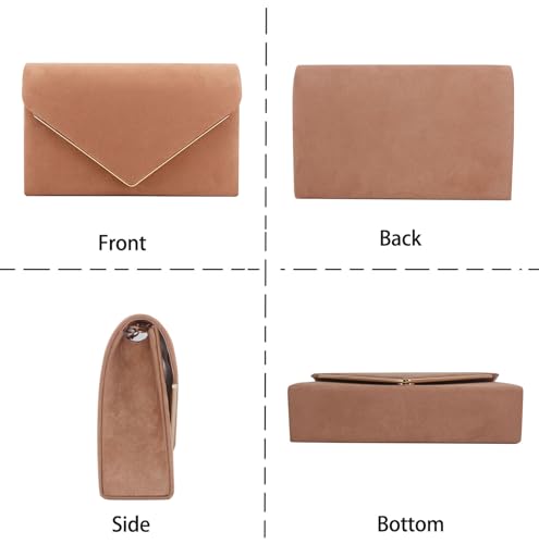 Image of Evening Bags Women Clutch Purse Small Cute Classic Envelop Crossbody Handbag for Formal Wedding Party with Detachable Chain