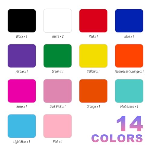 12" x 10" Iron-On 3D Puff Heat Transfer Vinyl Sheets - Pack of 15, 3D Vinyl for DIY T-Shirts & Fabrics, Easy Cut & Weed, Durable Vinyl for Heat Press Assorted Color HTV Sheets - Image 5
