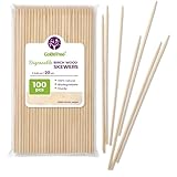 100 Piques à Brochette en Bois de Bouleau 20 cm x 2,5 mm | Bâtonnets Extra Résistants pour Barbecue, Viande et Fruits | Brochettes Écologiques Polyvalentes pour Grillades et Loisirs Créatifs