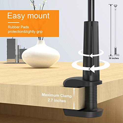 Shawe Phone Holder Bed Gooseneck Mount - Flexible Arm 360 Mount Clip Adjustable Bracket Clamp Stand Compatible With Cell Phone 11 Pro Xs Max Xr X 8 7 6 Plus 5 4, Samsung S10 S9 S8 For Bedroom Desk #TOP2