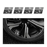LKAHG 8PCS Bling Car Wheel Rim Decal Stripe, Crystal Rhinestone Vehicle Wheel Hub Reflective Stripe Sticker, Diamond Auto Tire Rim Safety Decal Decoration Accessories, Universal for Most Cars (Black)