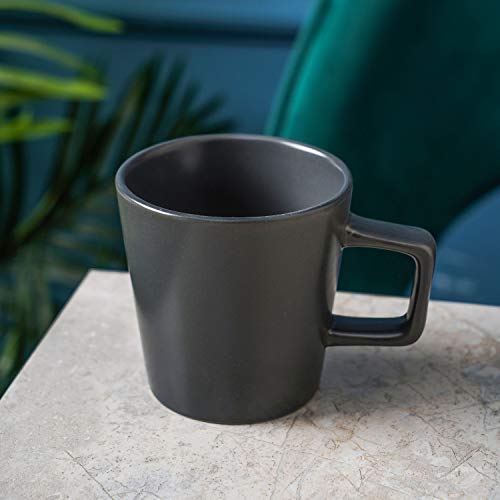 Image of Stone Lain Stoneware Coupe - Celina Mugs Set, 4-Piece, Grey Matte