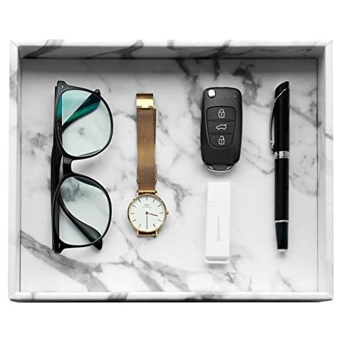 HofferRuffer Faux Leather Desktop Organizer Tray Cover