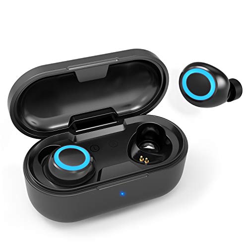 KVAGO Wireless Earbuds TWS Bluetooth 5.0 HiFi Stereo Noise Reduction Heavy Bass Music Call Headset IPX5 Waterproof, Built-in High-Definition Microphone