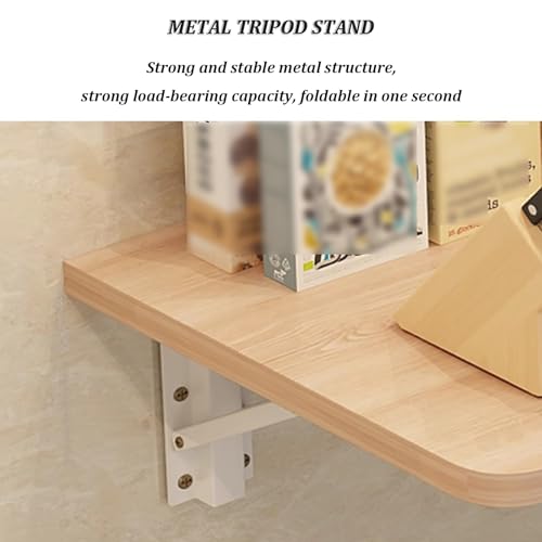 Table rabattable murale avec supports robustes pour petit espace