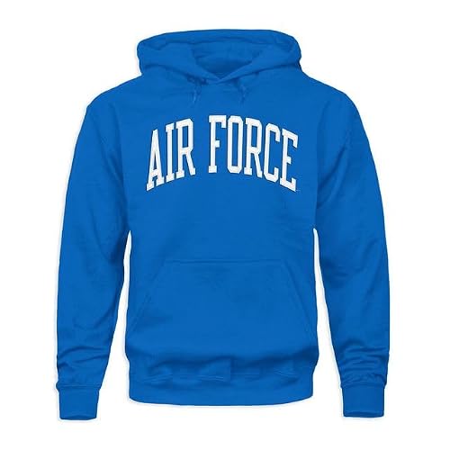Barnesmith United States Air Force Academy USAF Falcons Hooded Sweatshirt, Veritas, Royal Blue, Medium