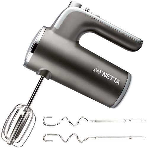 NETTA Hand Mixer - Electric Handheld Whisk - 5 Speed 400W - with Turbo and Easy Eject Button –...
