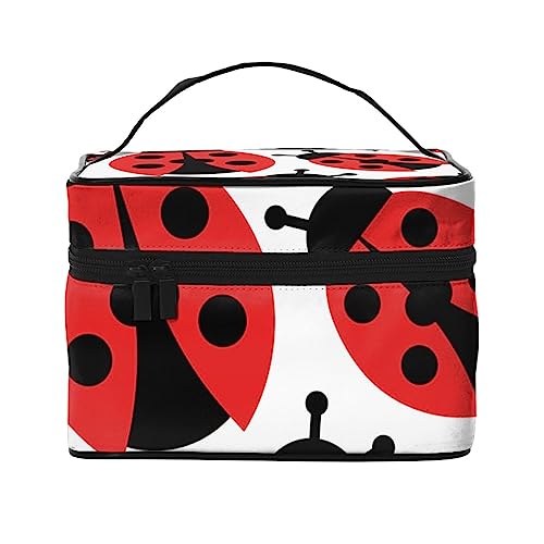 Coccinelle Beauty Case In Pelle E5MT525F701, Nero, 15,5x10x8 Cm, Trousse Porta Cosmetici