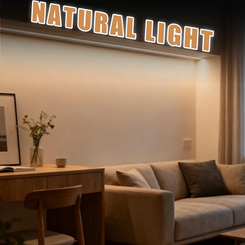 Image of RadiantFlux 4000K 30Ft LED Strip Lights, Dimmable Natural Indoor Lighting, Flexible Super Bright LED Tape for Living Room, Kitchen, Vanity Mirror & More