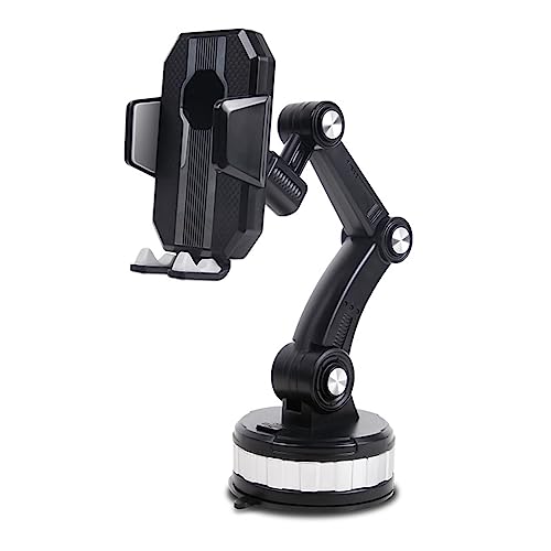 GRABLOOM Phone Mount for Car Center Console Stack Super Adsorption Holder On-Board Suck Support Clamp Bracket Hand-Free Suction Cup Bracket Holder for Lights Mount Detector, Black