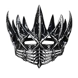 KIPETTO Halloween Crow Crown Gothic Crown Headpiece Evil Queen Crowns Witch Costume Hair Accessories for Halloween Party Theme Costumes, Silver