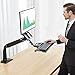 NB North Bayou Sit Stand Desk Converter, Height Adjustable Monitor Desk Mount Workstation with Keyboard Tray for 19''-27'' Screens, Loaded Within 4.4-19.8lbs, VESA 75x75 and 100x100mm NB35-B