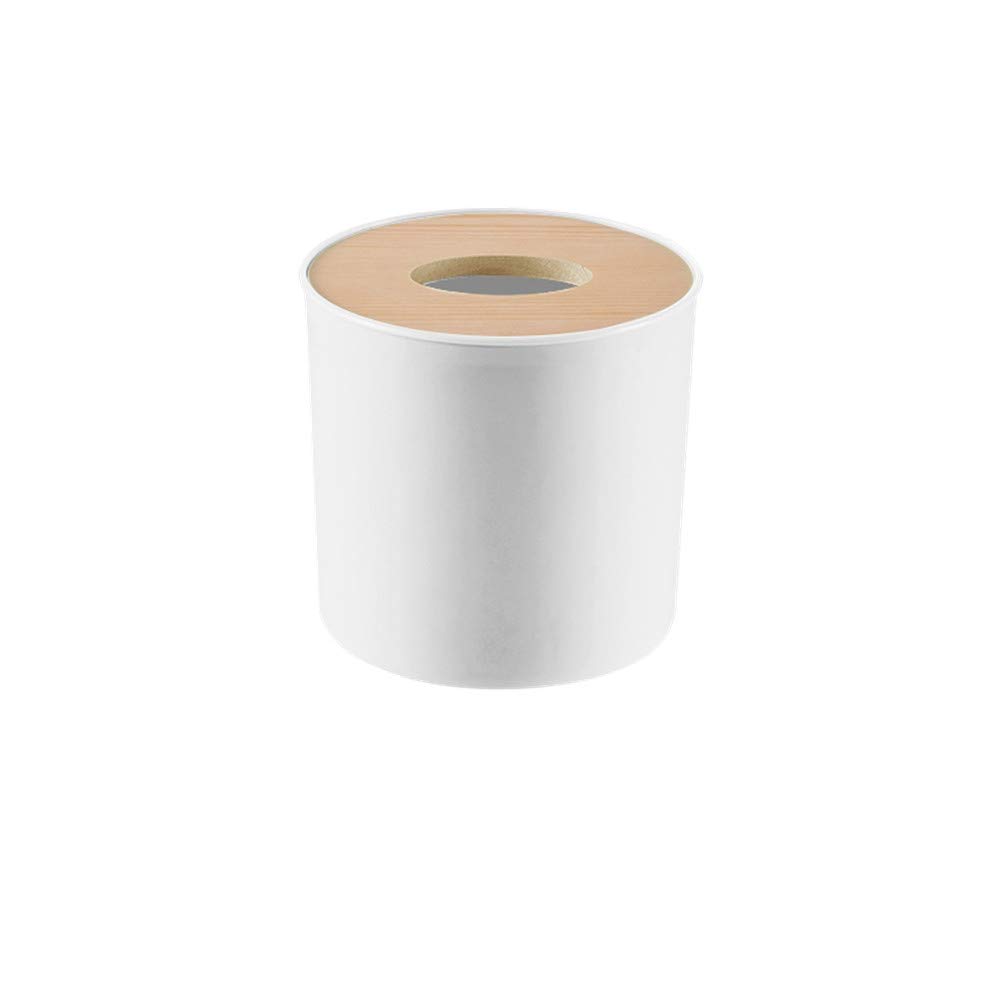 Derefine Removable Wood Cover Plastic Tissue Box, Tissue Paper Holder Box Simple Modern Napkin Holder Home Decoration, Holder Storage Organizer for