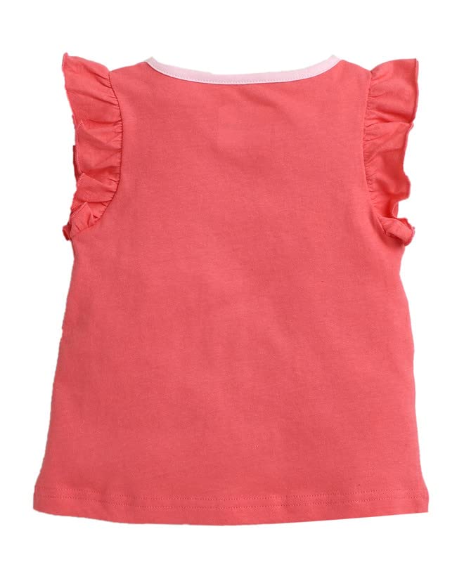 Image of BUMZEE Girl's Cotton Printed Regular Fit T-Shirt