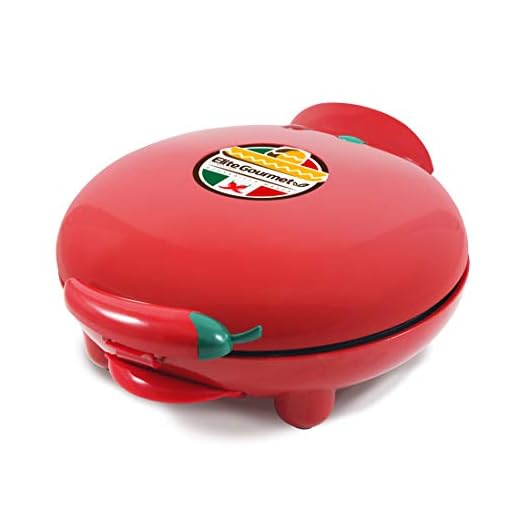 Elite Gourmet EQD413 Non-Stick Electric, Mexican Taco Tuesday Quesadilla Maker, Easy-Slice 6-Wedge, Grilled Cheese, 8 Inch, Red