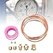 Oil Pressure Gauge Tubing Kit Brass Tube Comprehensive Installation Kit with 1/8 1/4 Inch NPT Fittings for Automotive Industrial Applications 72 Inch Long
