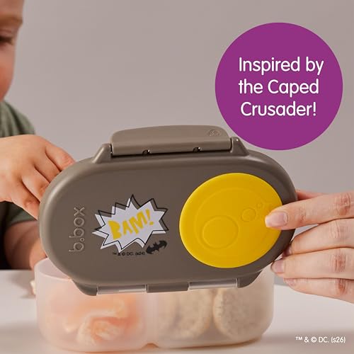 Image of b.box Batman Snack Box, Snack Containers for Kids, Kids Lunch Box